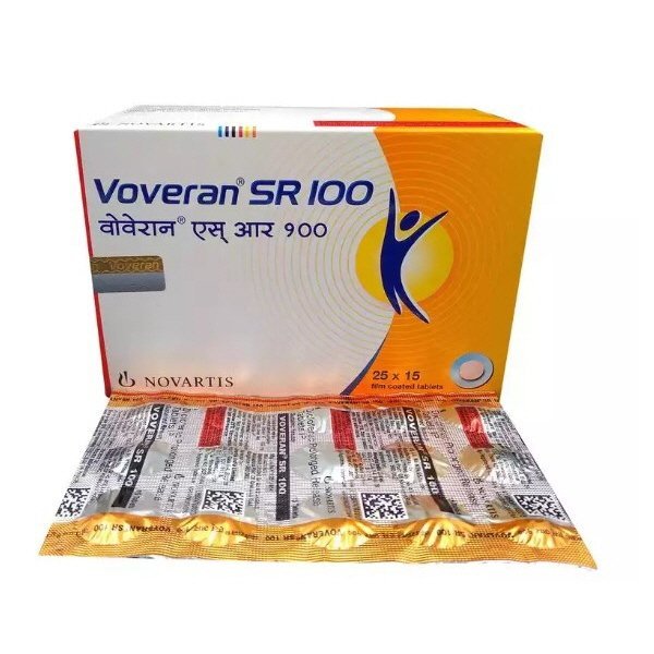 강력한 진통제 – 디클로페낙 Voveran SR 100mg (375정) 가정상비약 필수품